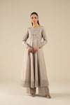 Embroidered Raw Silk Pishwas