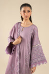 3 Pc Embroidered Two Tone Silk Suit