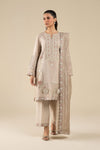 3 Pc Embroidered Two Tone Silk Suit