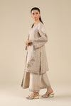 3 Pc Embroidered Two Tone Silk Suit