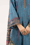 3 Pc Embroidered Raw Silk Suit