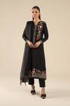 2 Pc Embroidered Raw Silk Suit