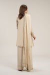 3 Pc Embellished Lurex Pinstripe Suit