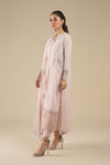 3 Pc Embroidered Shimmer Silk Suit