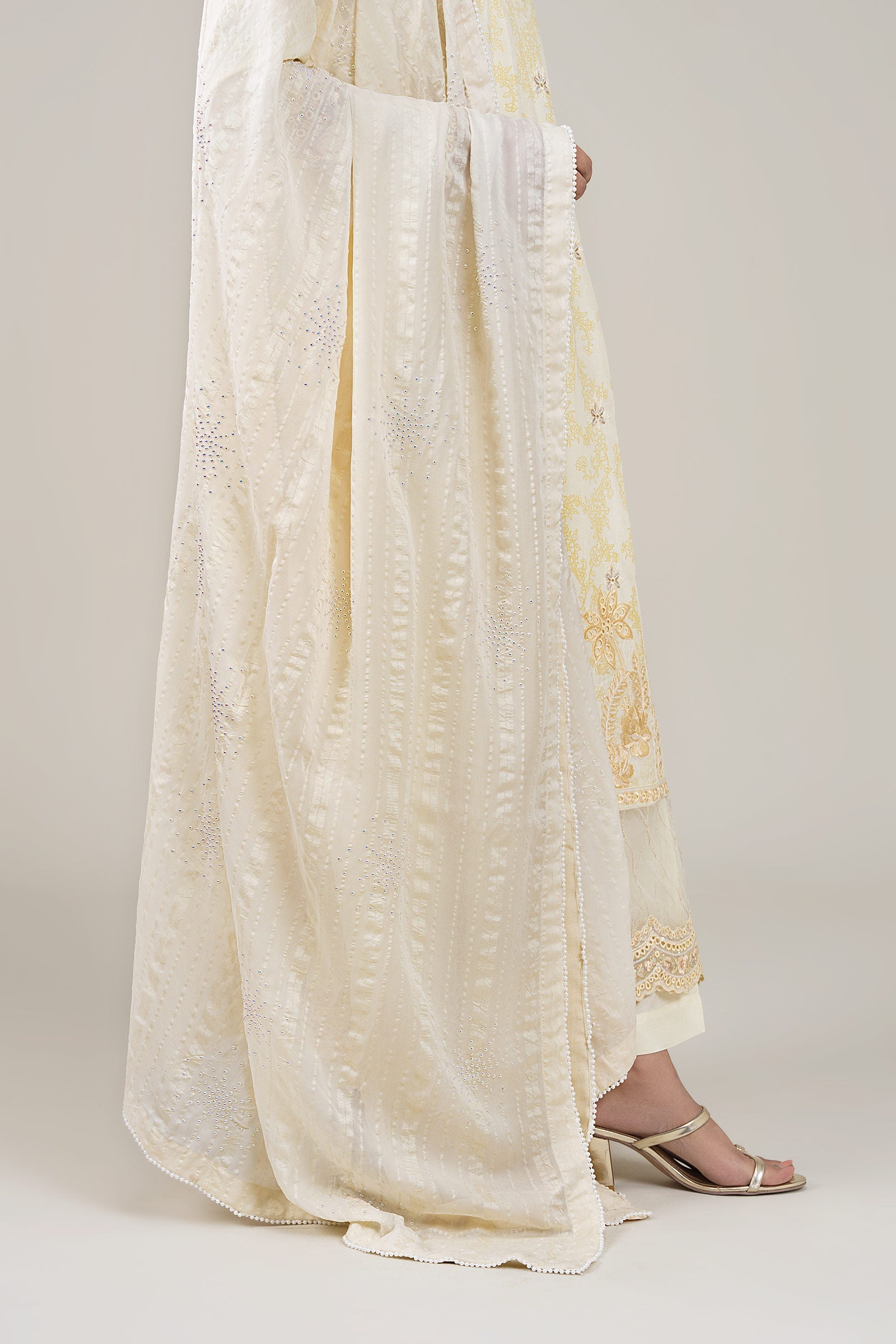 Embellished Silk Dupatta