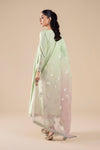 3 Pc Embroidered Two Tone Silk Suit