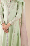 3 Pc Embroidered Two Tone Silk Suit