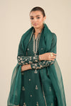 2 Pc Embroidered Bamberg Raw Silk Suit