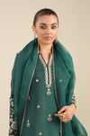 2 Pc Embroidered Bamberg Raw Silk Suit