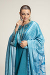 3 Pc Embroidered Bamberg Raw Silk Suit