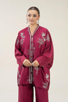 2 Pc Embroidered Bamberg Raw Silk Suit