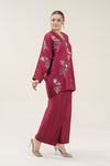 2 Pc Embroidered Bamberg Raw Silk Suit