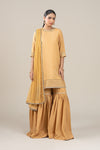 3 Pc Embroidered Bamberg Raw Silk Suit