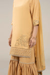 3 Pc Embroidered Bamberg Raw Silk Suit