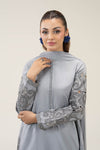 3 Pc Embroidered Bamberg Raw Silk Suit