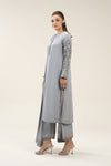 3 Pc Embroidered Bamberg Raw Silk Suit