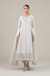 3 Pc Embroidered Shimmer Silk Suit