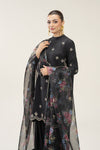 3 Pc Embroidered Bamberg Raw Silk Suit