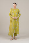 3 Pc Embroidered Shimmer Silk Suit