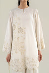 2 Pc Embroidered Raw Silk Suit