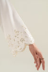 2 Pc Embroidered Raw Silk Suit