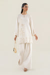 2 Pc Embroidered Raw Silk Suit