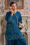 2 Pc Embroidered Raw Silk Suit