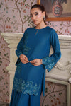 2 Pc Embroidered Raw Silk Suit