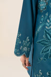 2 Pc Embroidered Raw Silk Suit