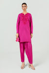 2 Pc Embellished Rawsilk Suit