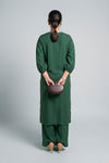 2 Pc Embroidered Crepe Suit