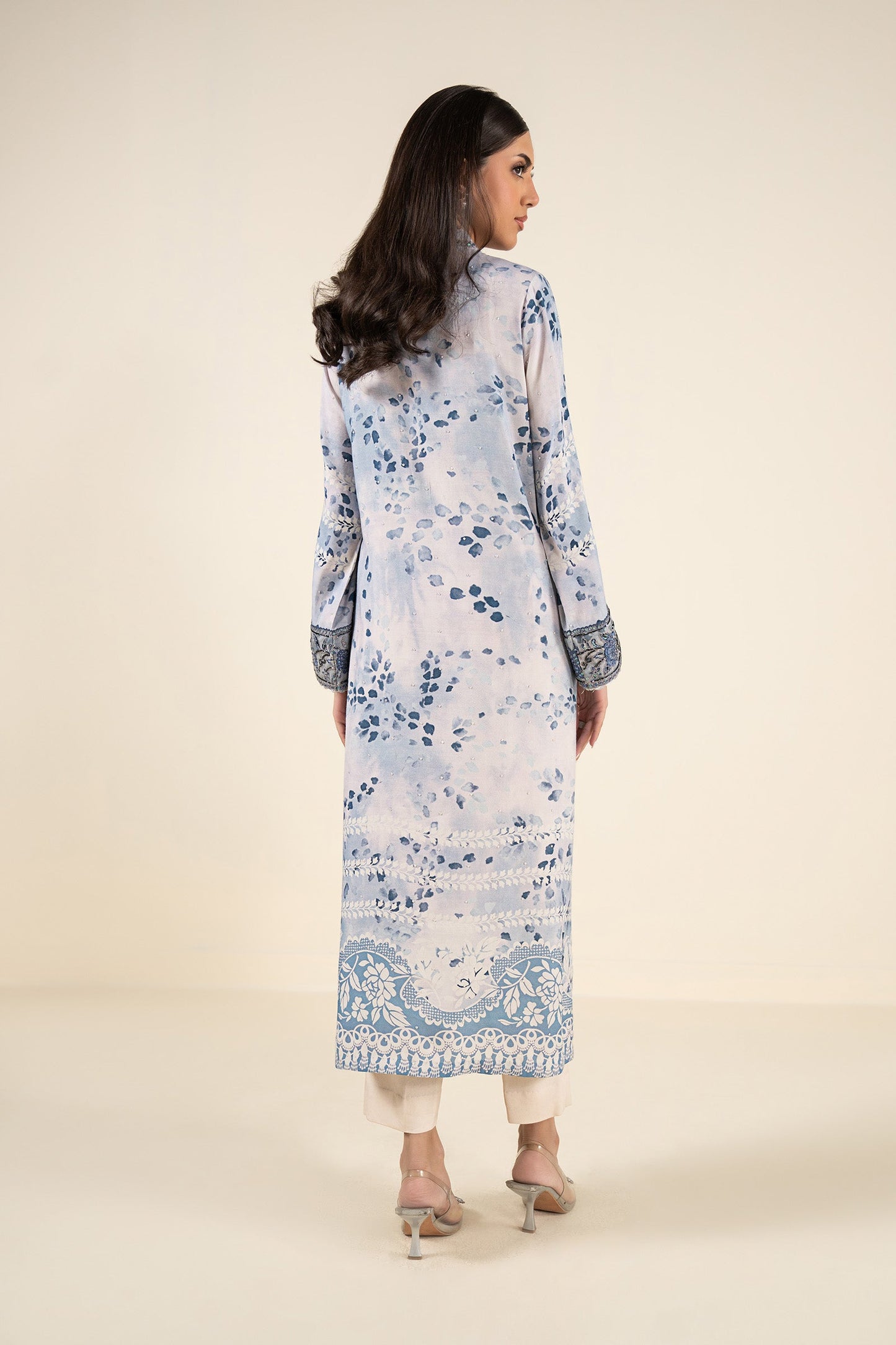 Embroidered Raw Silk Shirt