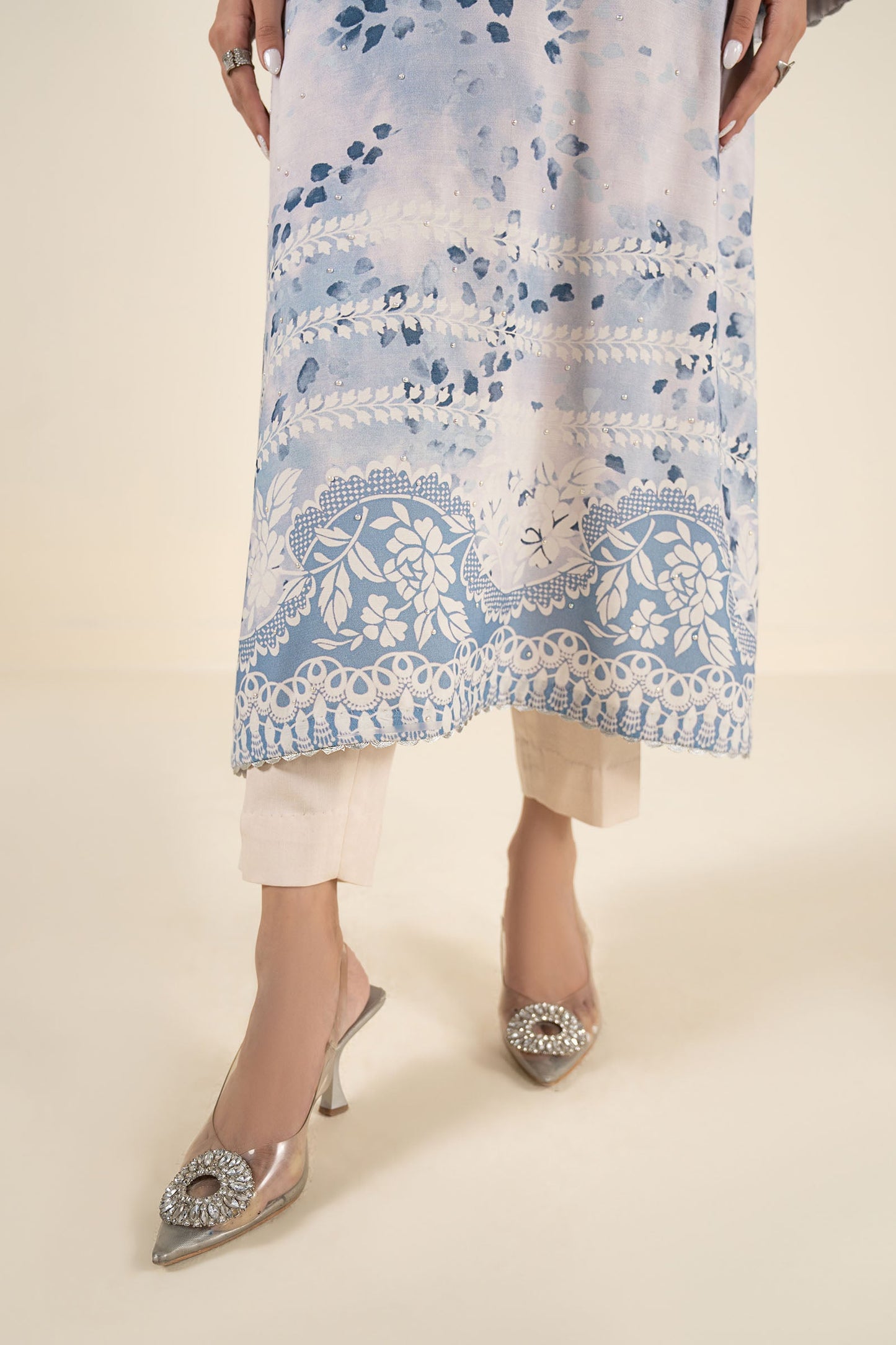 Embroidered Raw Silk Shirt