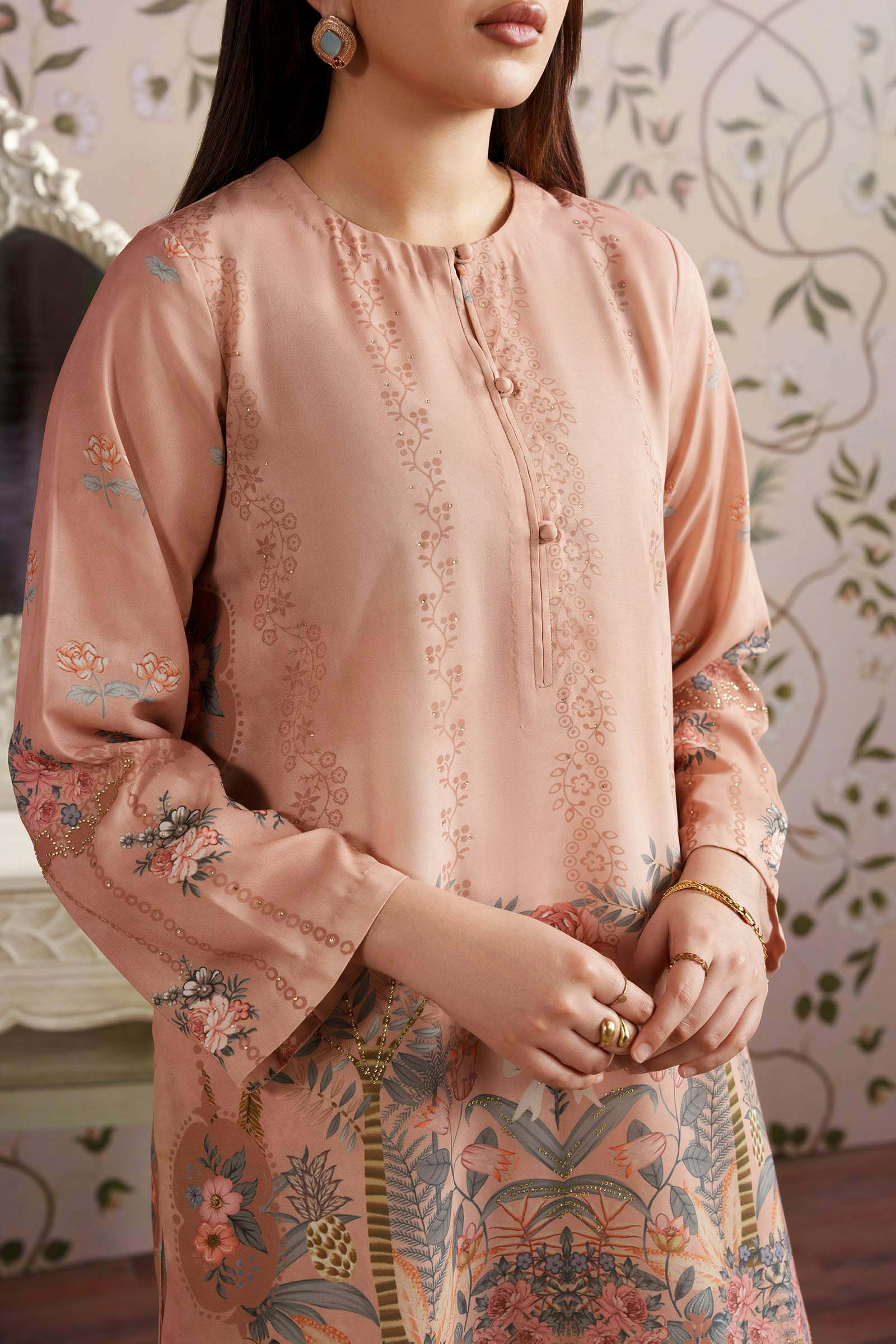 2 Pc Printed Georgette Suit