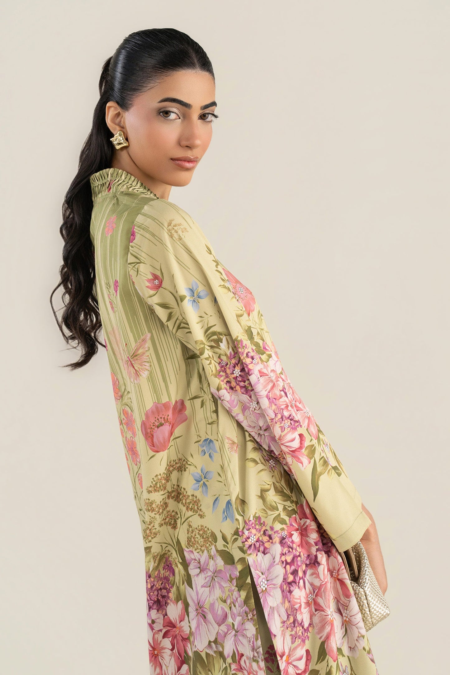 2 Pc Printed Crepe Suit
