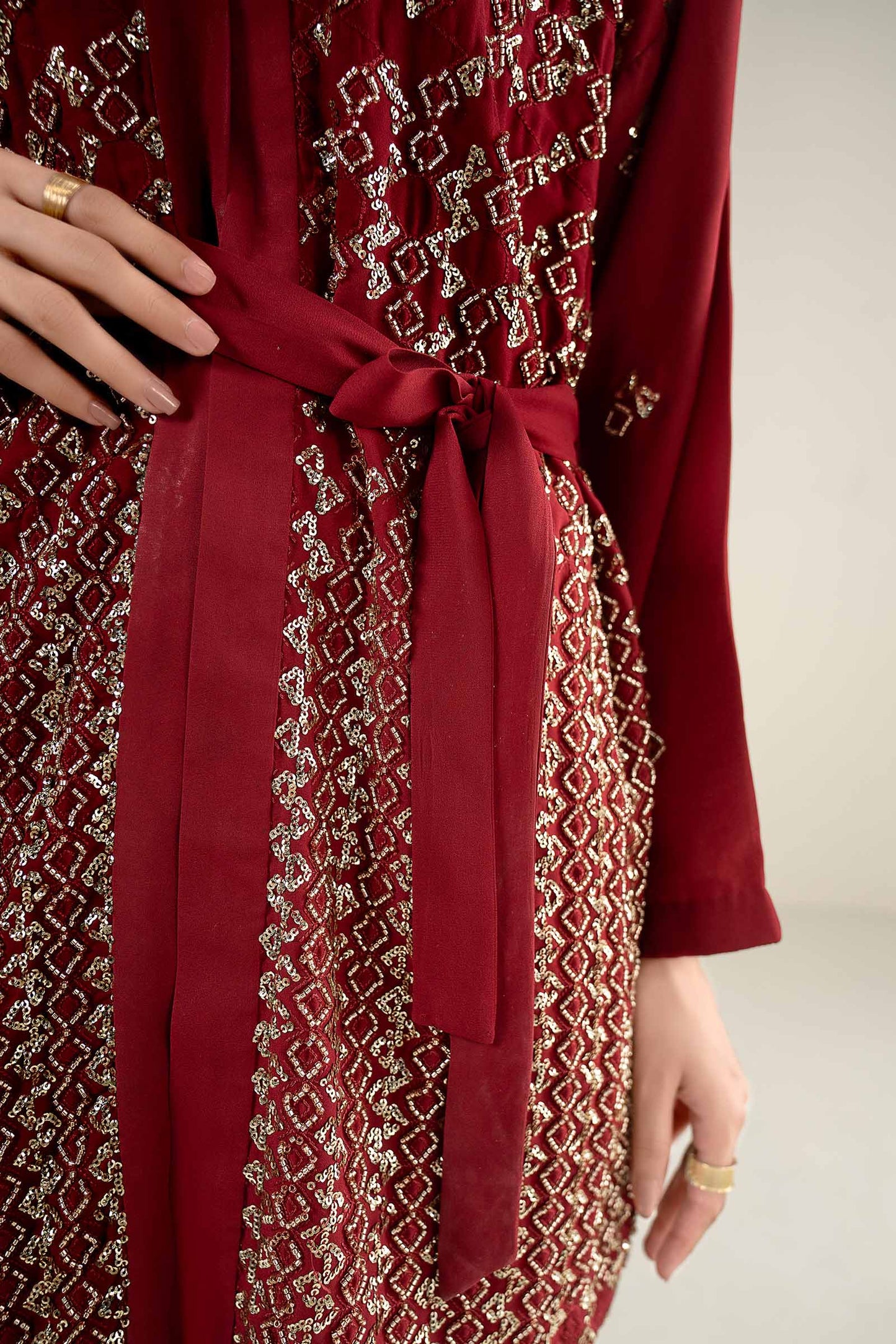 2 Pc Embellished Grainy Georgette Suit