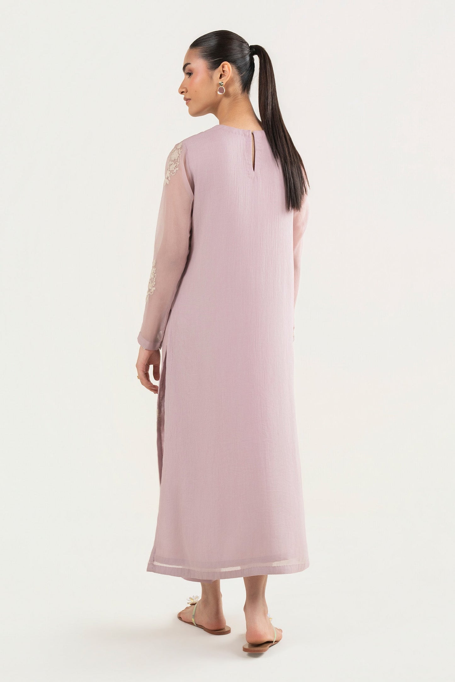 2 Pc Embroidered Chiffon Suit