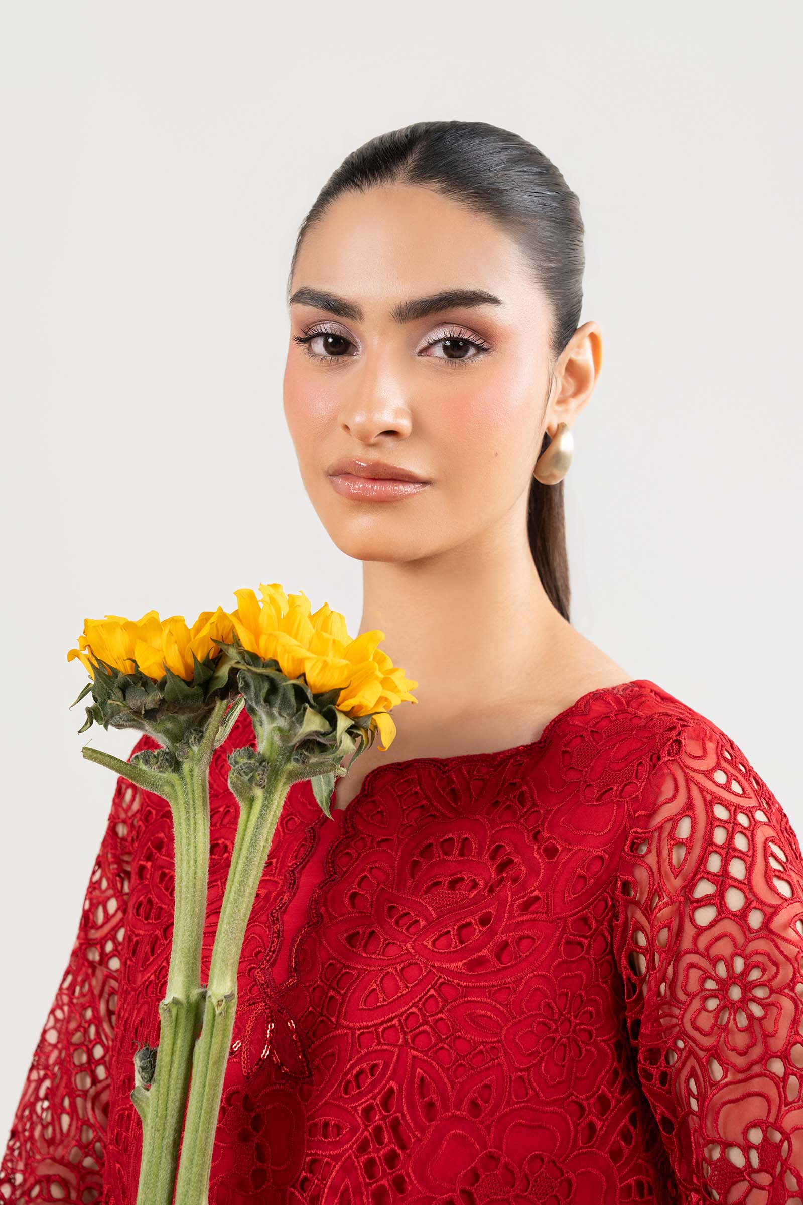 2 Pc Embroidered Organza Suit