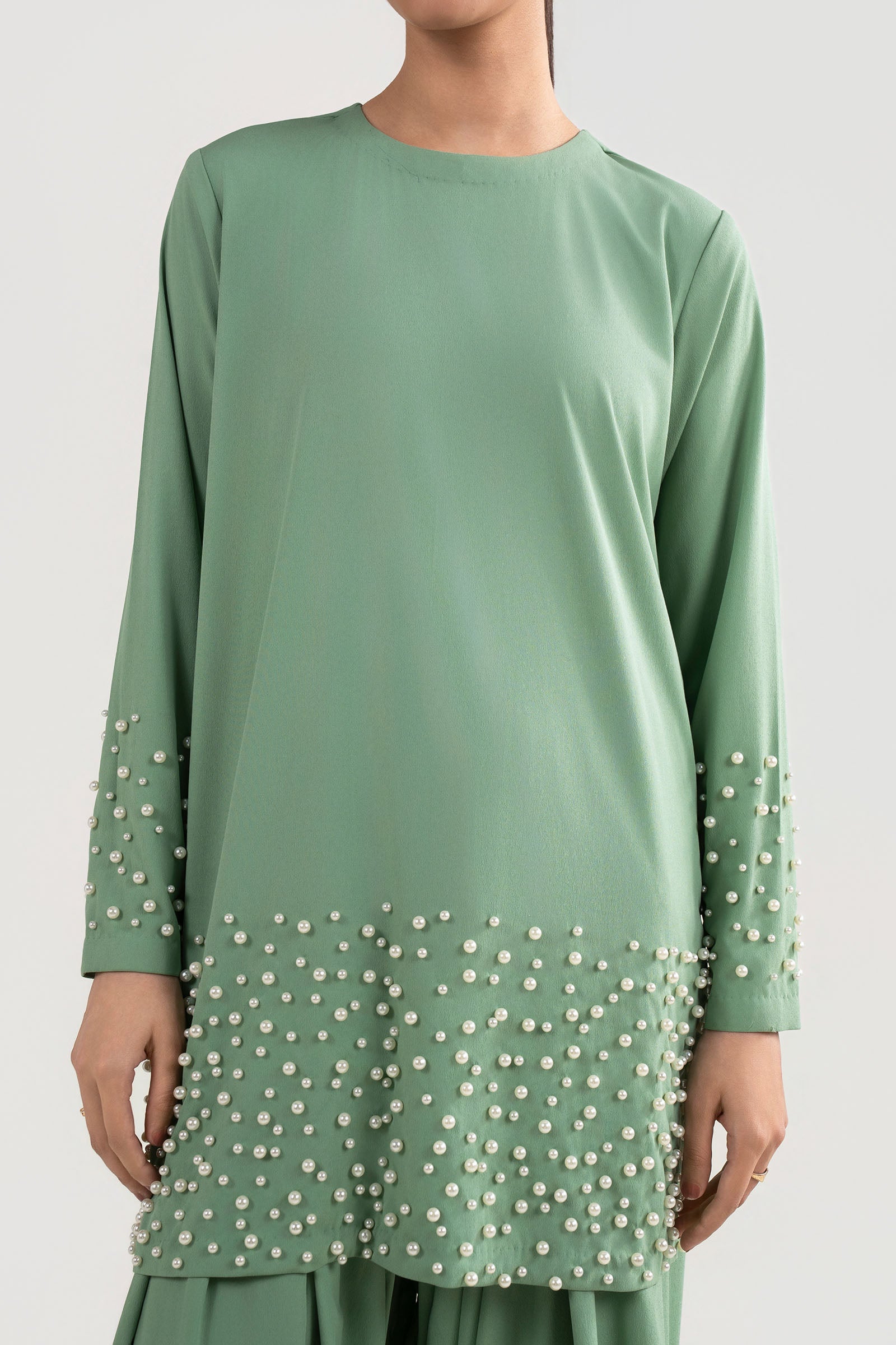 2 Pc Embellished Swiss Lawn Suit