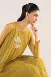 2 Pc Embroidered Net Suit