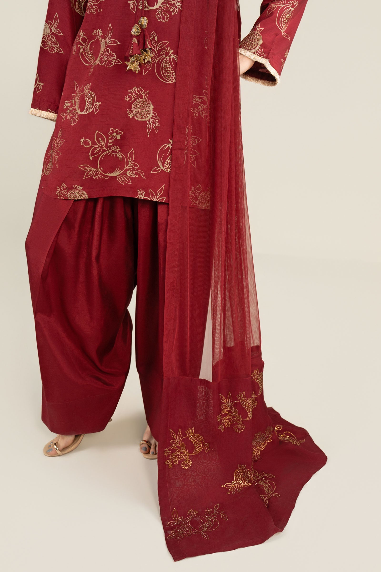 Printed Net Dupatta