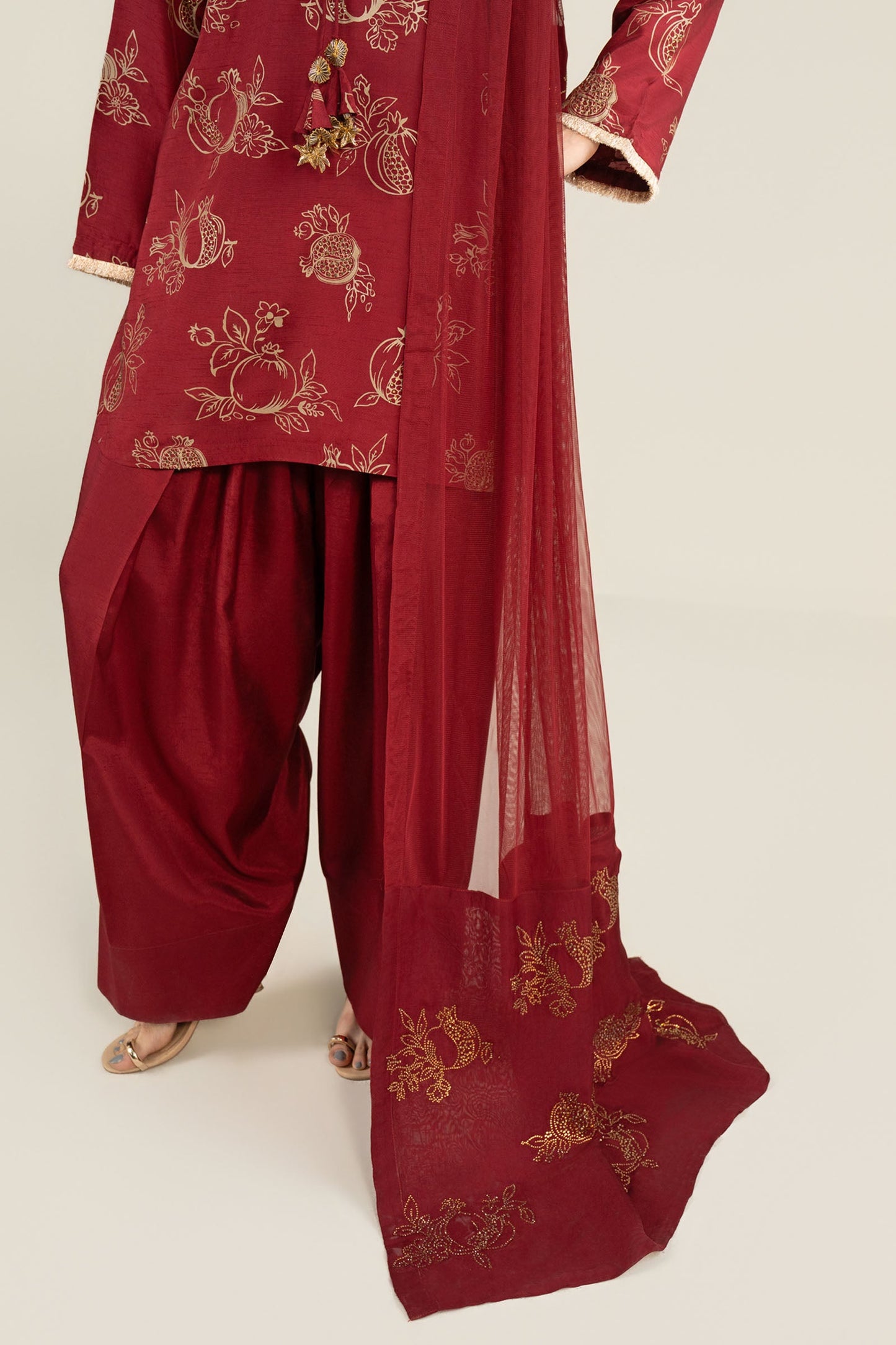 Printed Net Dupatta