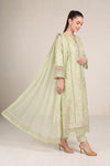 2 Pc Embroidered Bamberg Raw Silk Suit