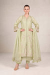 2 Pc Embroidered Bamberg Raw Silk Suit