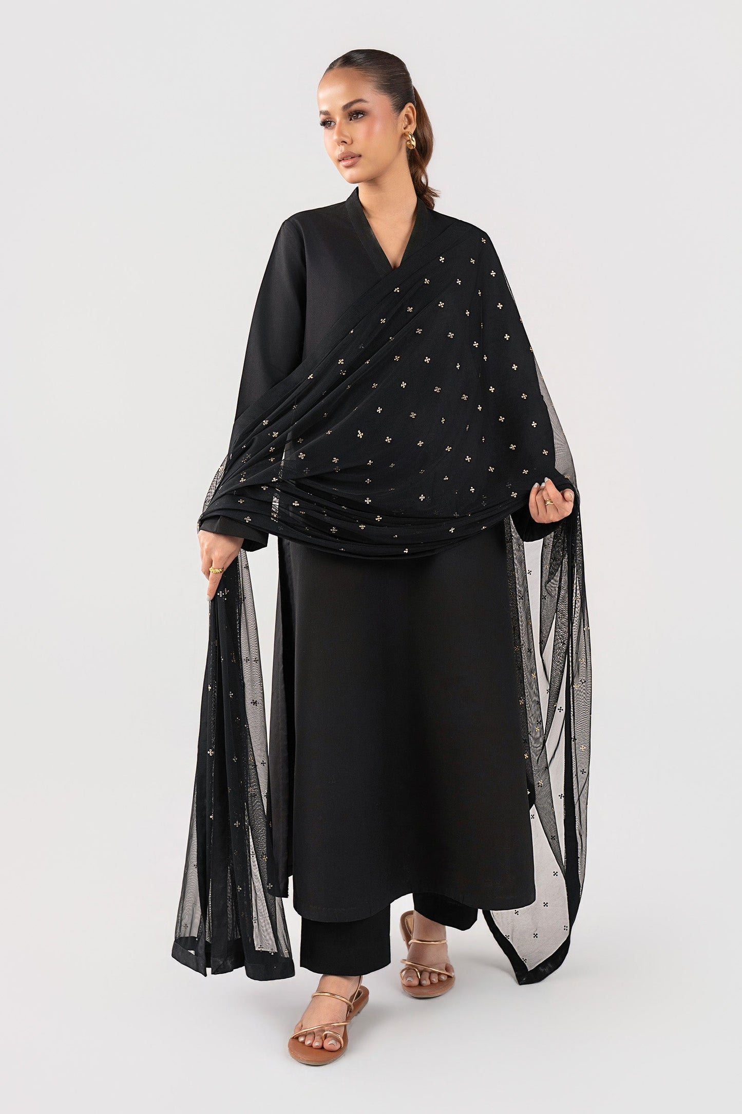 Embellished Net Dupatta