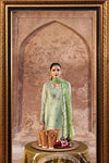 3 Pc Unstitched Embroidered Silk Cotton Net Suit