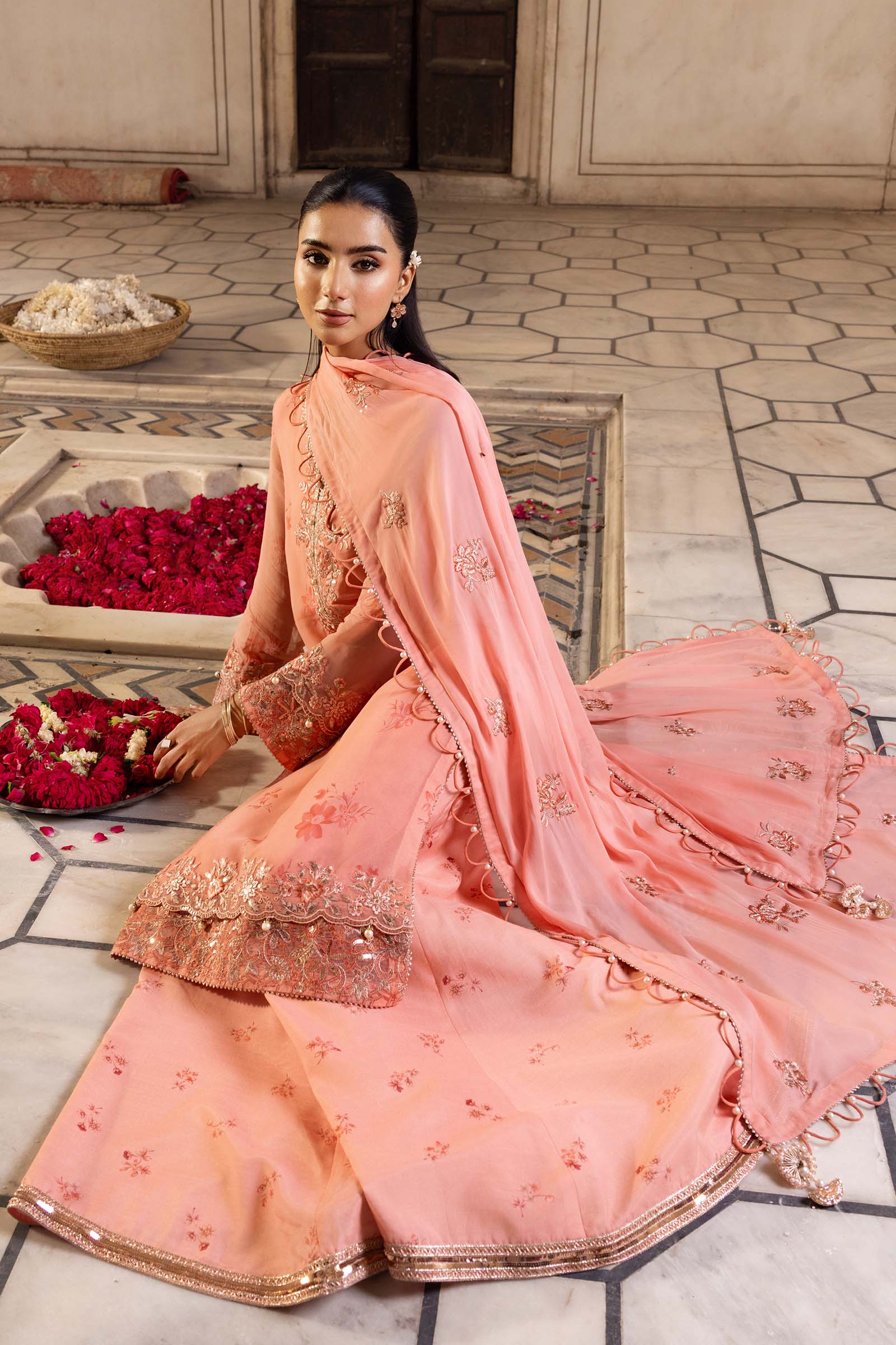 3 Pc Unstitched Embroidered Chiffon Suit