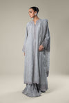 2 Pc Embroidered Raw Silk Suit