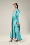 Embroidered Raw Silk Pishwas