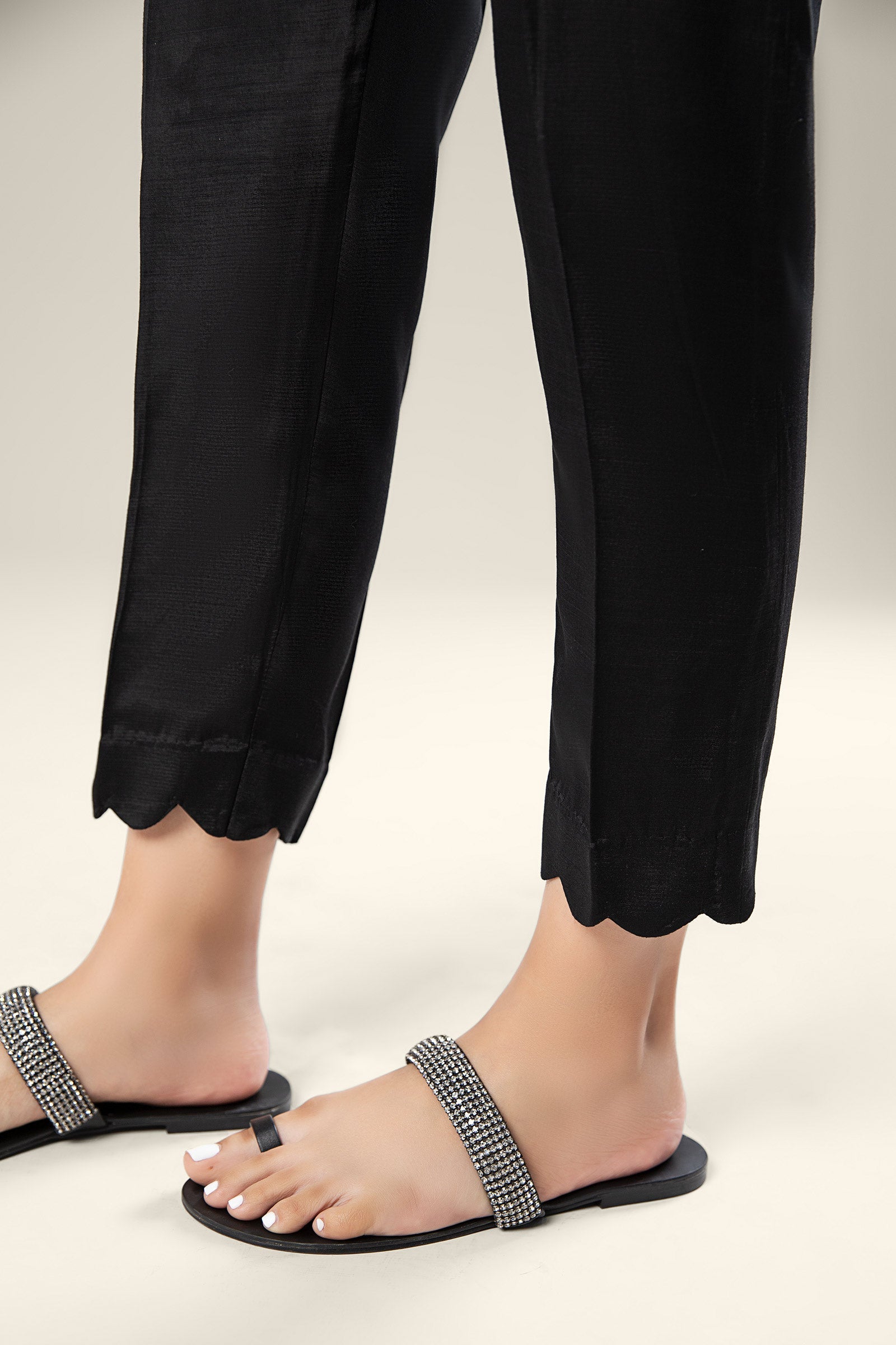 Dyed Raw Silk Trouser